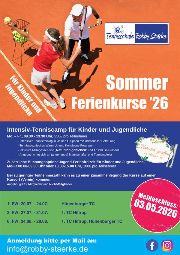 Vorschau Flyer Intensiv-Tenniscamp